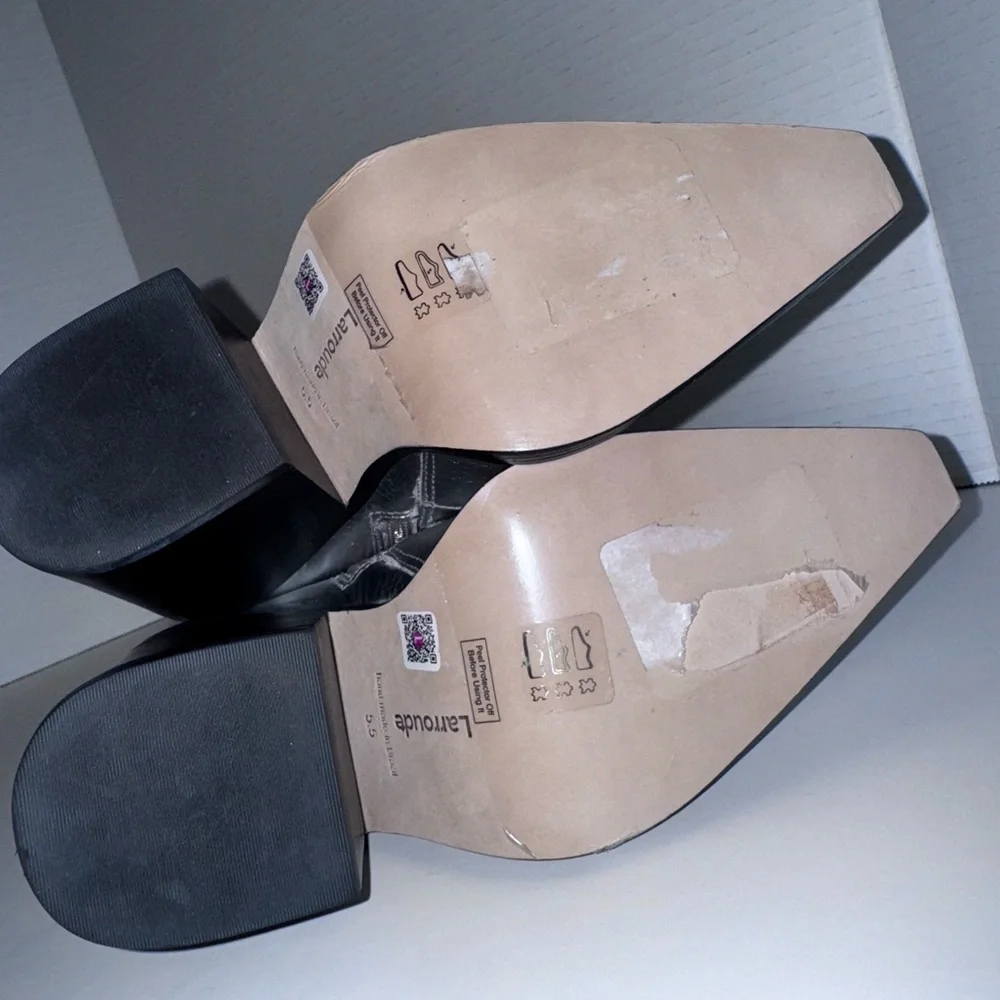Larroude James  Silver Ankle Boots 5.5
